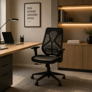 Mid-Back Ergonomic Mesh Office Chair with 2D Adjustable Armrests