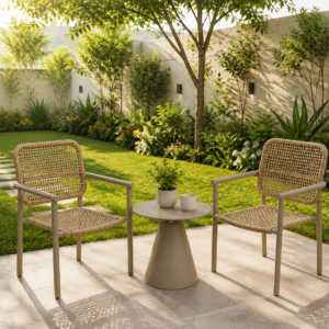 Contemporary Jute Accent Garden Chair